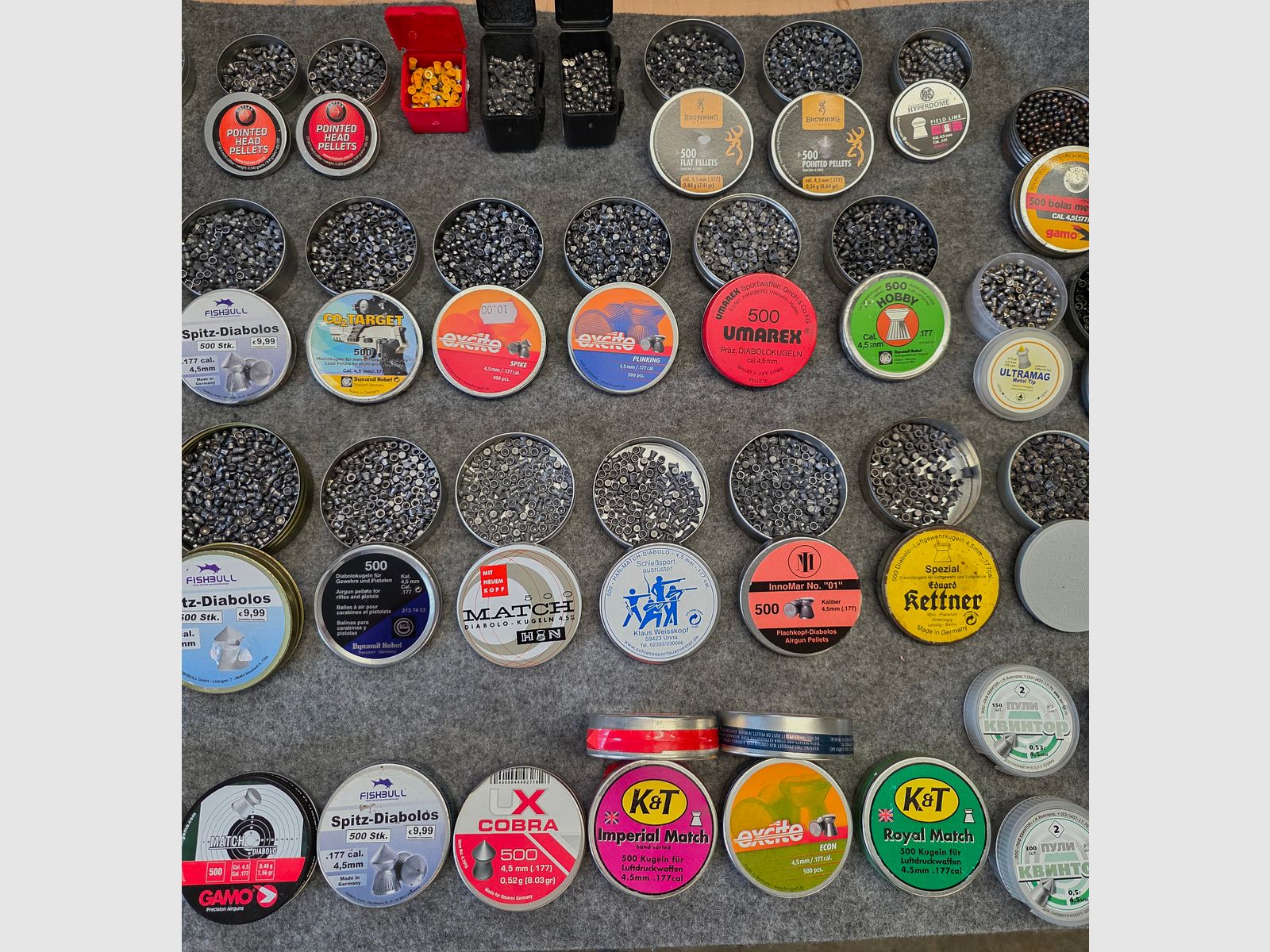 11kg !!! Konvolut Diabolo 4,5mm Kugeln Munition  Federdruck Gas Co2 Luftgewehr Luftpistole Match