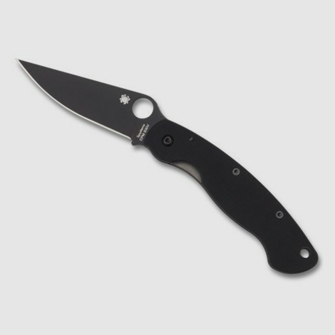 Spyderco Military Folding Knife Black Black, image 1 of 3