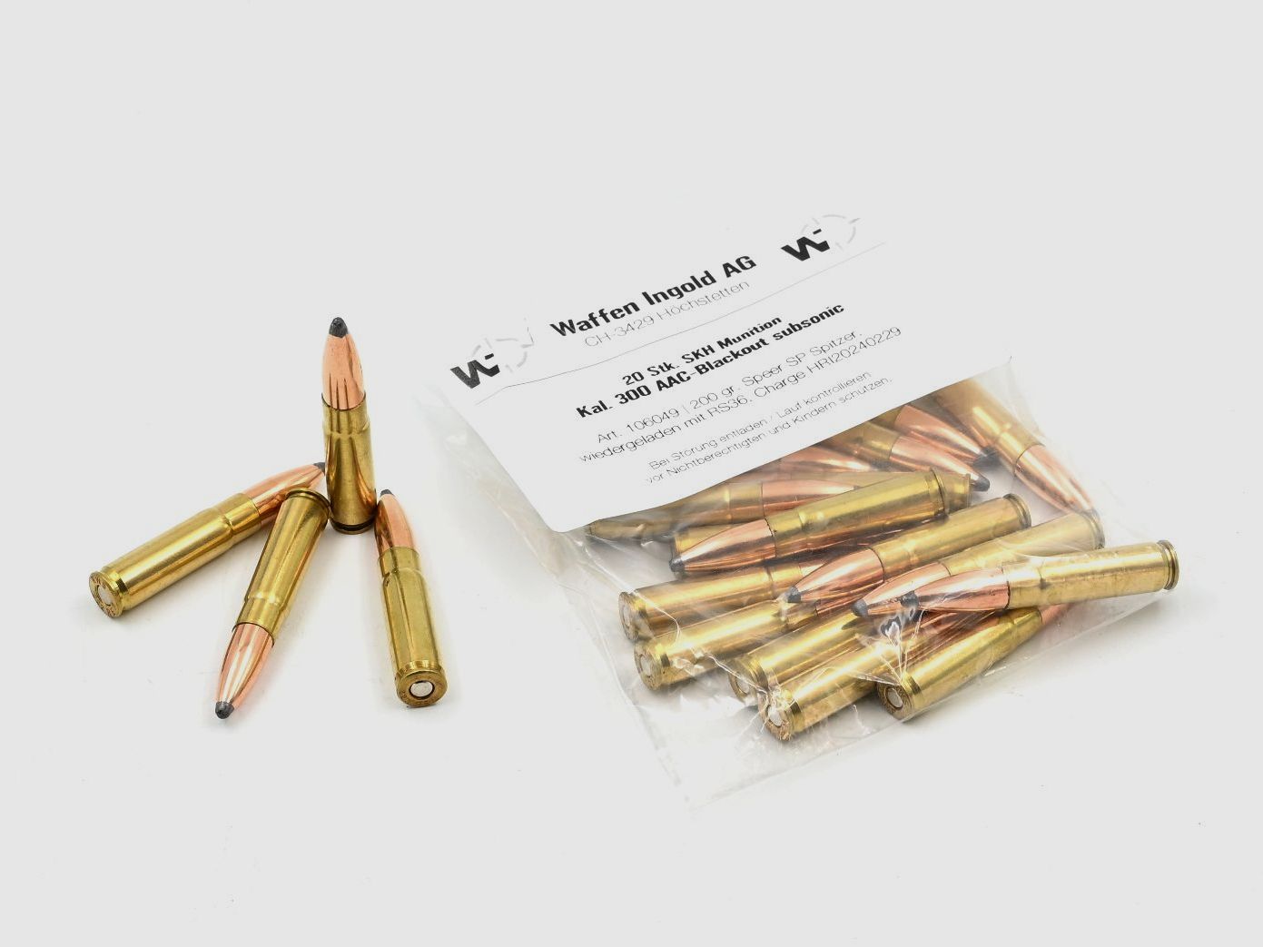 SKH, 300 Blackout Subsonic, Speer SP Spitzer 200gr., 20 Stk