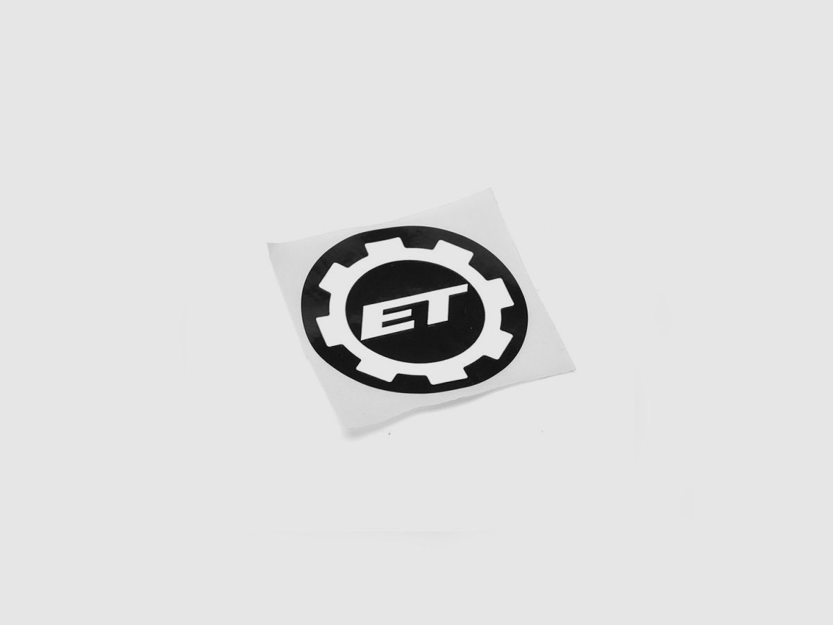 Eemann Tech Gear Logo Sticker - Black - 40mm, image 1 sur 3
