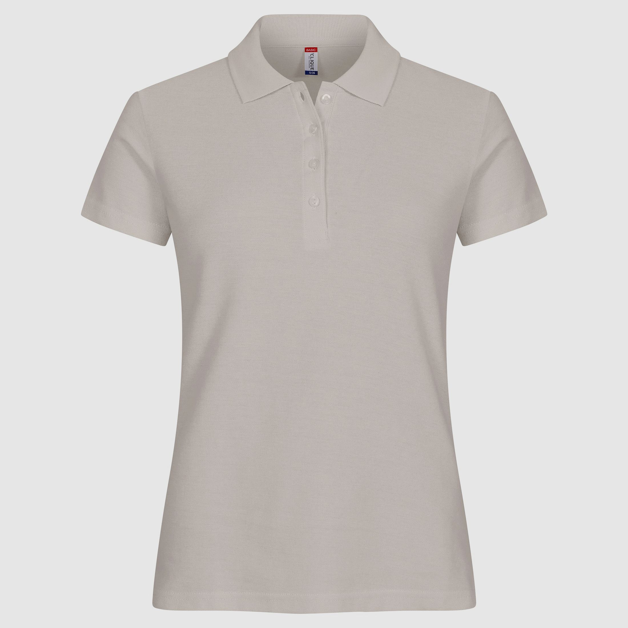 Clique Damen Poloshirt Steingrau
