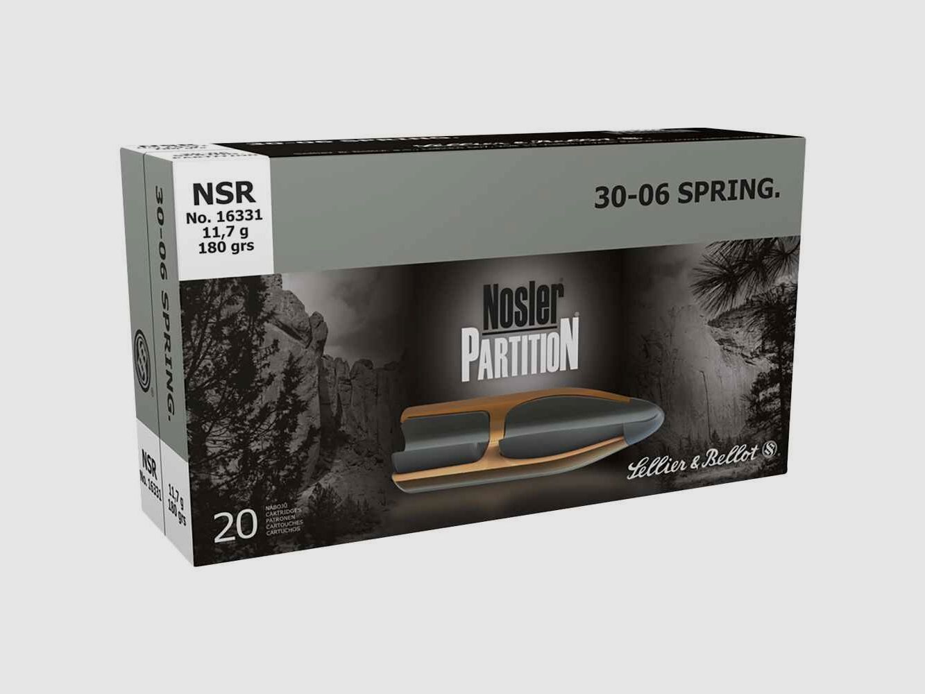 .30-06 Spr. Nosler Partition 11,7g/180grs. Sellier & Bellot