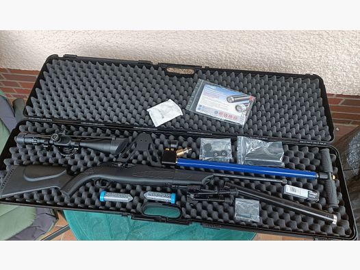 Pressluftgewehr Walther Dominator 1250 Pumpe Magazine Fernrohr Zweibeiner Exportventil Diabolos Koffer