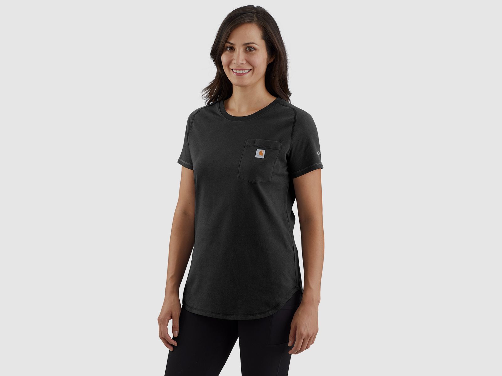 Carhartt Midweight Taschen-T-Shirt, Damen, Black, XL