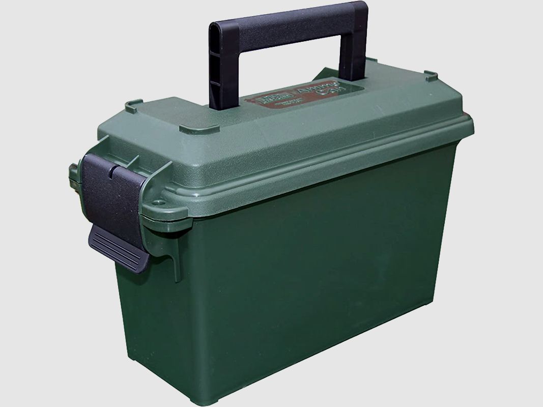 Caja de municiones MTM Tall AC30T-11 verde para calibre 30 estilo militar
