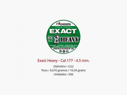 Balines Cometa Exact Heavy cal. 4.5mm