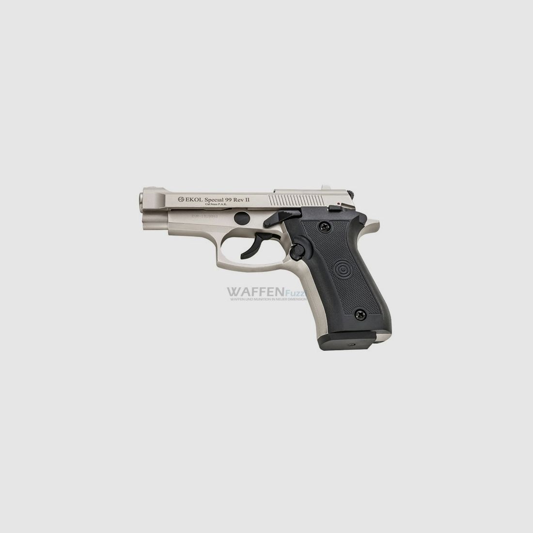 Ekol Special 99 Rev. II arma de fogueo niquelada calibre 9mm P.A.K