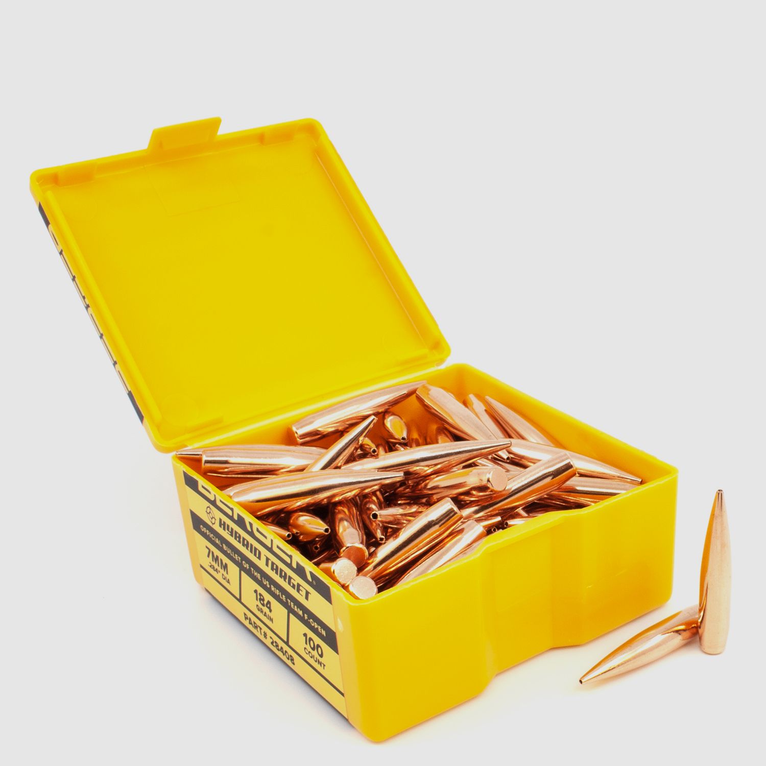 Proiettile Berger 7mm/.284 F-Open Hybrid Target 184GR 100 Pezzi