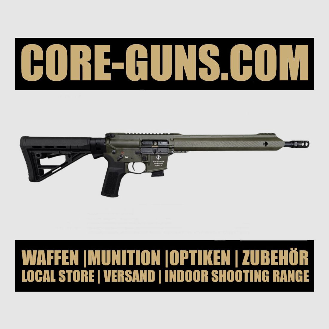 SCHMEISSER AR15-9 SPORT M OD GREEN 14,5" LL halbautomatische Büchse sofort verfügbar, Versand +20€