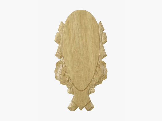 Eurohunt antler board 36x19cm oak - light - carved outer dimensions 46x26cm
