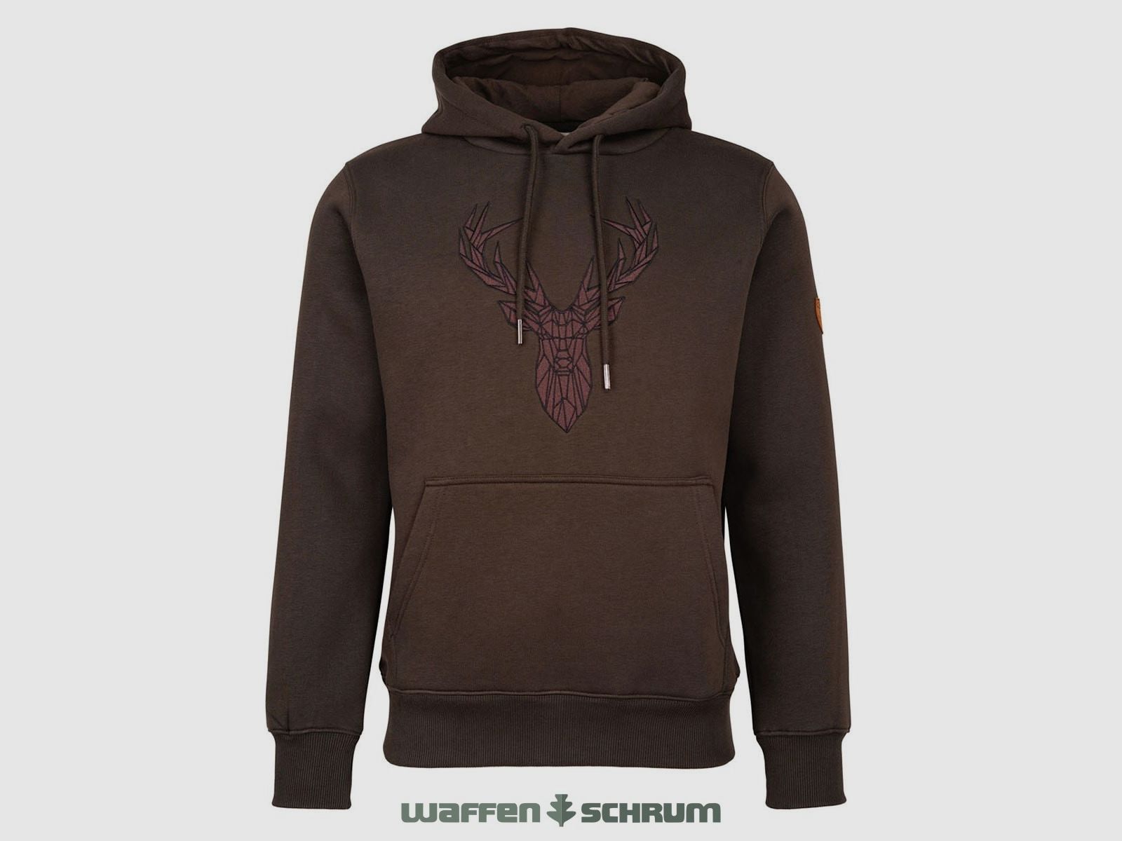 Hoodie Hubertus Chasse Cerf Olive/marron
