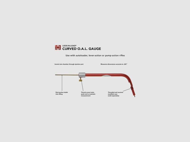 Hornady Lock-N-Load OAL Messgerät für Automaten, Schrotflinten, Unterhebelrepetierer