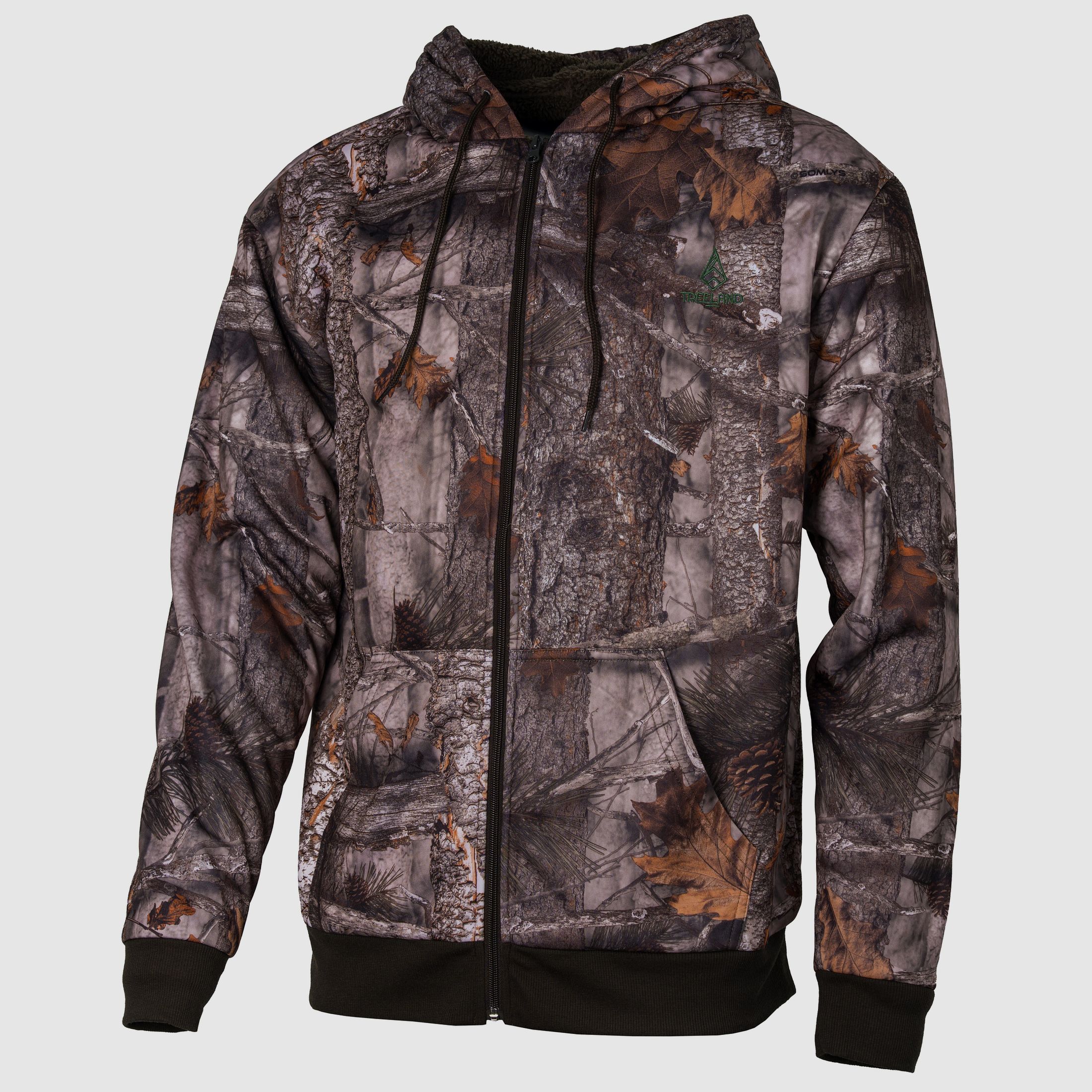 Treeland Sherpa Felpa con Cappuccio Zip Camo Forest II, immagine 1 di 2