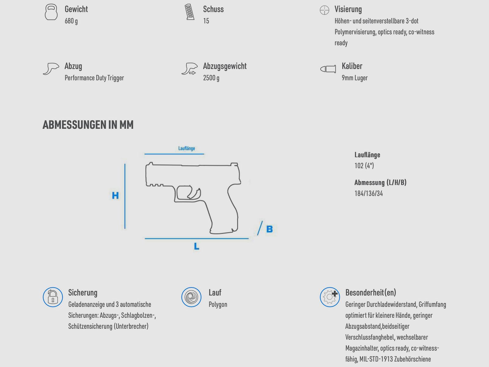 WALTHER PDP F-SERIES 9x19 4" 15R OR INT Pistol 9mm Luger