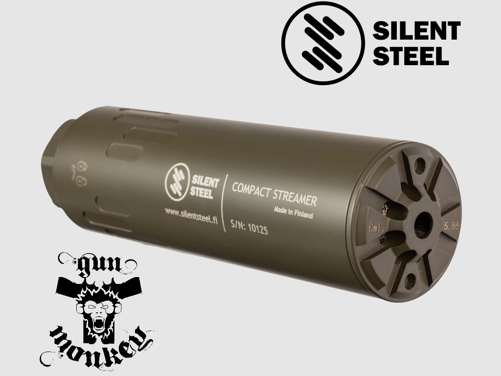 Suppressor Silent Steel Compact Streamer Gen. 3 5.56 mm ODG Cerakote BoreLock mount For civilian use (CST556ODG-SS), image 1 of 7