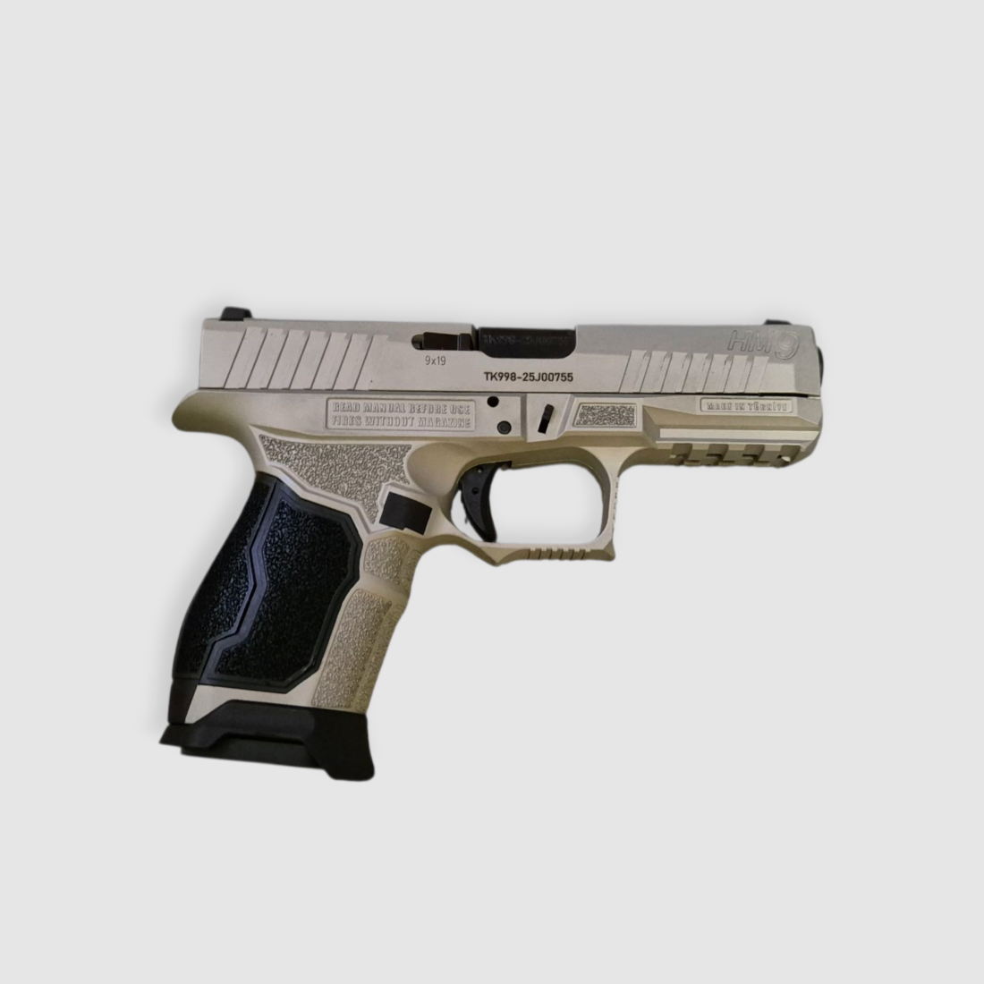 AKSA Arms – Pistole / HM-9 / Nickel / 15 Schuss / 9×19, Bild 1 von 3