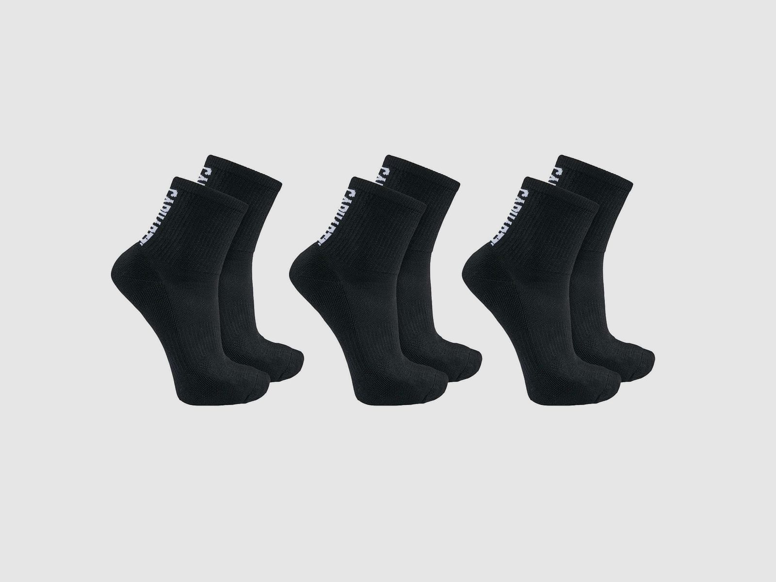 Carhartt Force Crew Low Socks 3-Pack Uomini Nero L