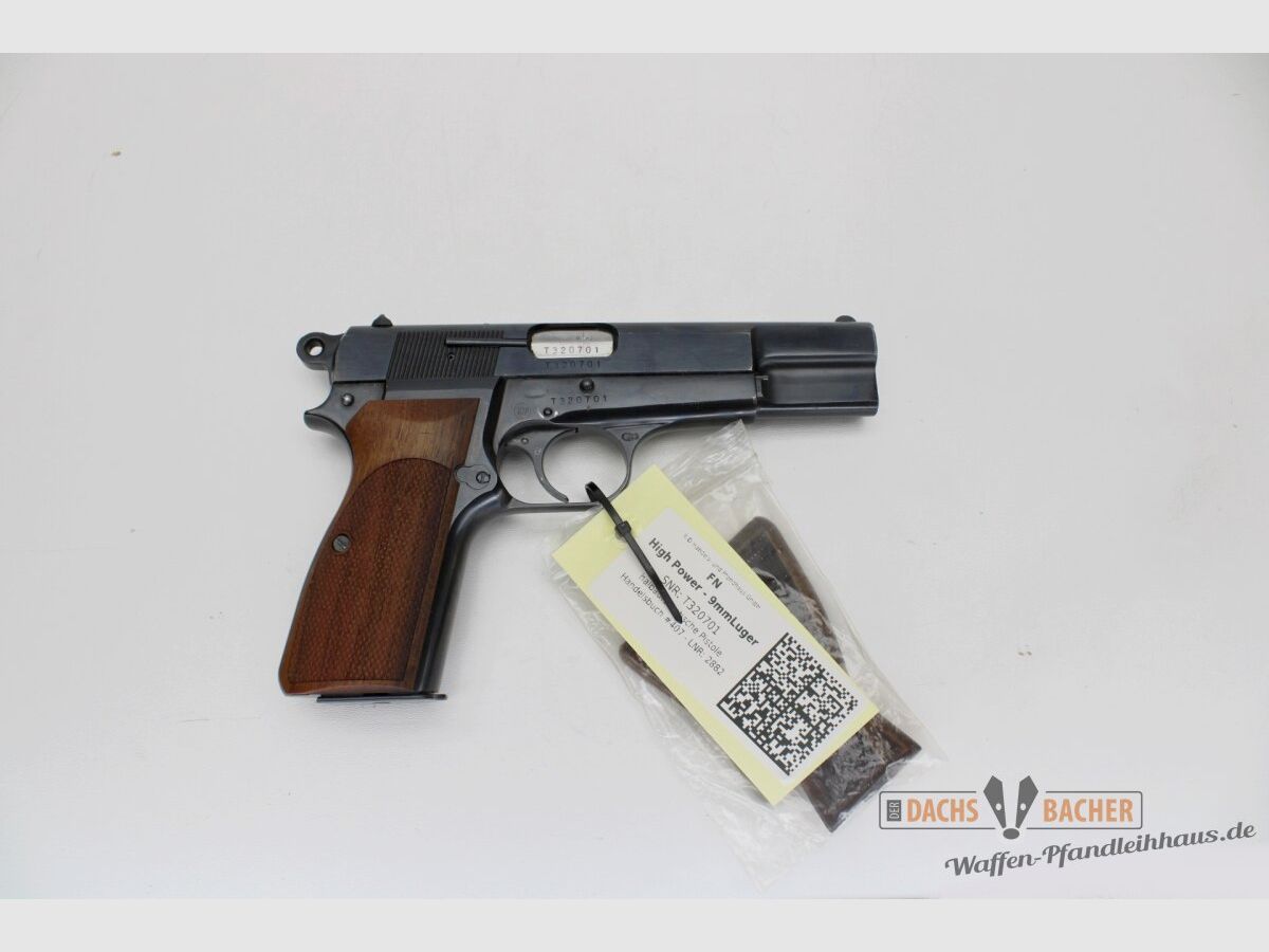 Pistolet Browning High Power Cal. 9 Para avec poignées KN