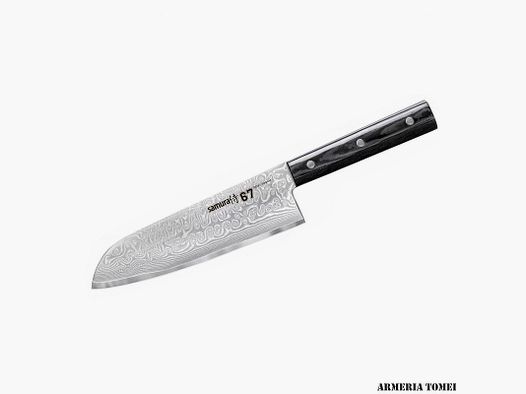 COLTELLO – SAMURA DAMASCUS 67 SANTOKU (Santoku knife) CM.17,5