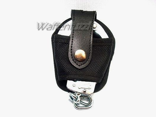 Leather and nylon handcuff case