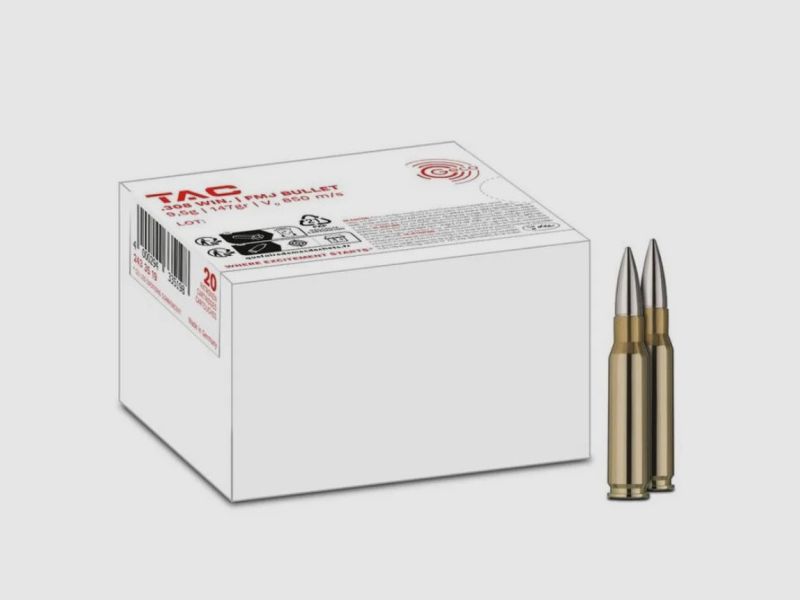 GECO PATRONEN Kal. 308 Win TAC 147gr 9,5g 20Stk