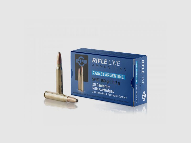PPU 7,65x53 ARG. - SP BT - 11,7 G / 180 GRS - 20 SCHUSS