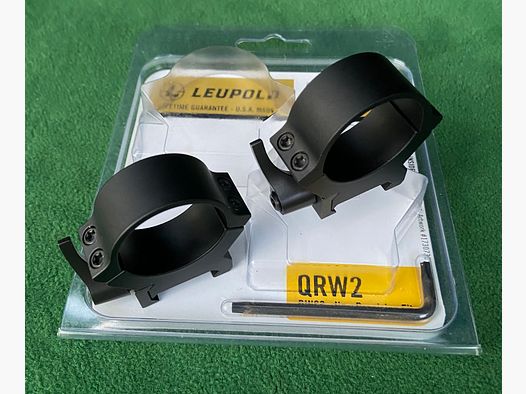 Leupold QRW2 Mounting RINGS 30mm Medium (H=9.13) with quick release lever, steel, matte