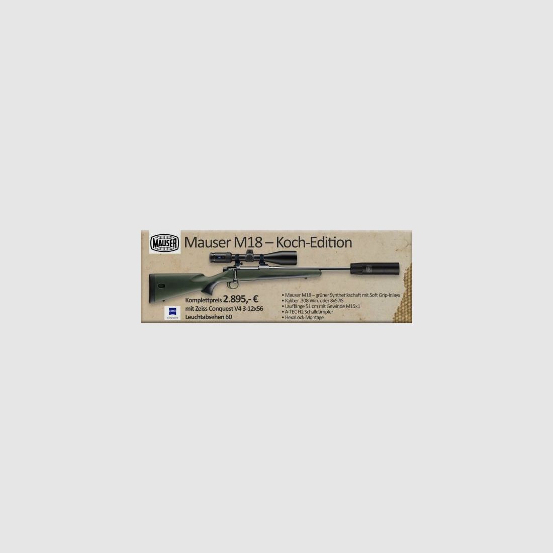 Mauser M18 Koch-Edition in .308 Komplettangebot
