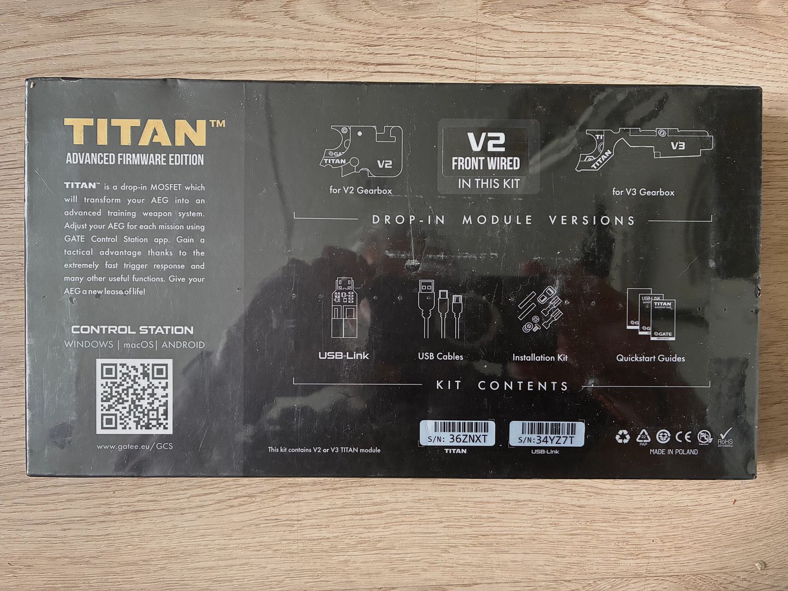 Gate Titan V2 Front Wired V3 Gearbox