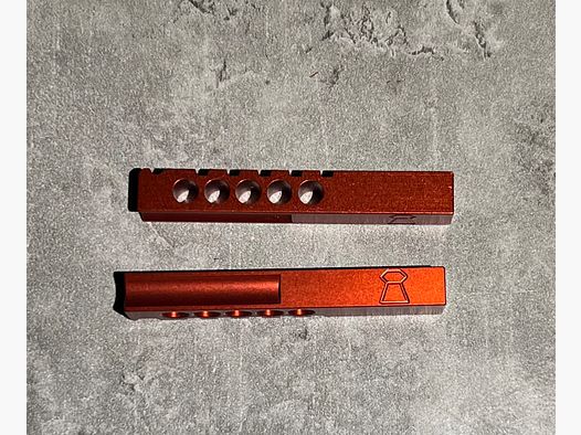 Magazin für Luftgewehr Steyr Sport - Steyr LGB1  ( 2 Stück ) Rot Eloxiert
