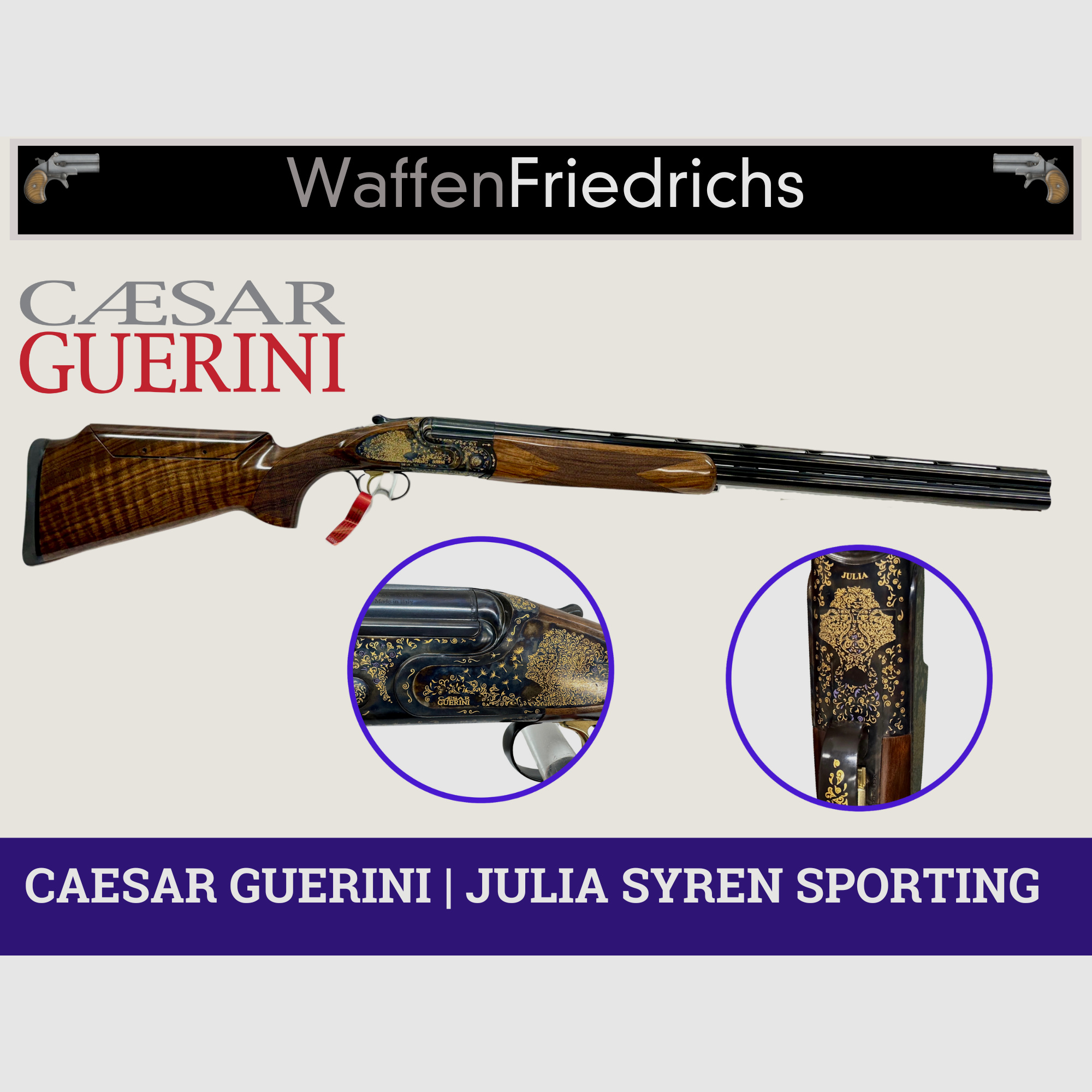 Caesar Guerini JULIA SYREN SPORTING BDF - 71cm - Flinte (nicht nur) für die Dame - Waffen Friedrichs