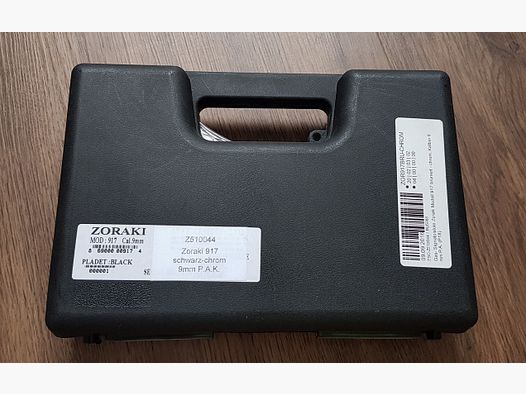 Zoraki 917 seltene Schwarz Chrom Variante PTB 947