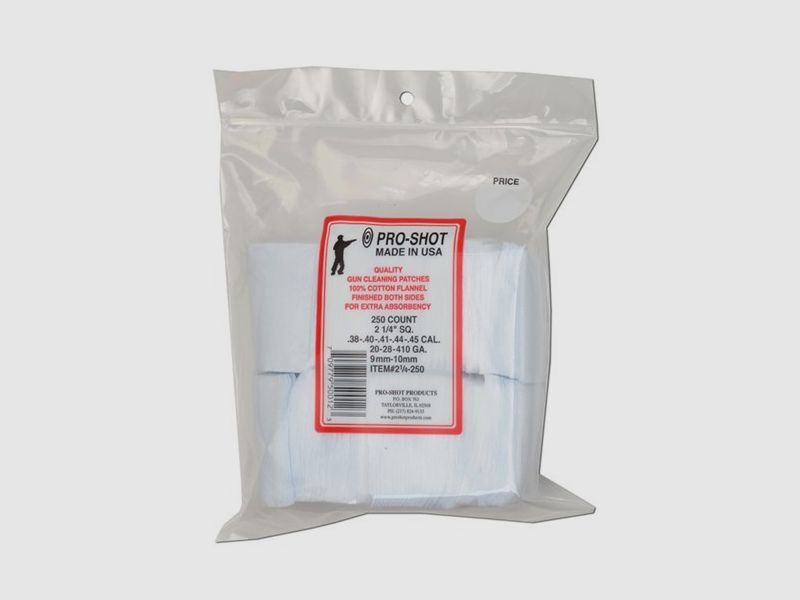 PRO SHOT PRODUCTS, INC KALIBER/20-.410GAUGE. PRO SHOT PRODUCTS, INC .38-.45 KAL./20-.410GA. 21/4 SQ. 250