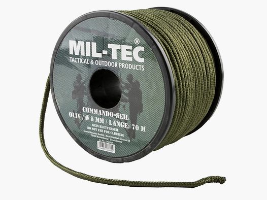 Mil-Tec Mil-Tec Kommandoseil 5 mm, 70 m - Oliv
