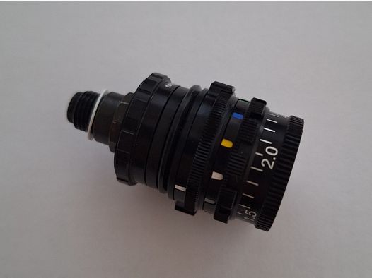 Irisblende MEC Centra Sight 3,0 z filtrem kolorowym, filtrem polaryzacyjnym i korekcją dioptrii – 1,5-krotne powiększenie - Do diopterowego karabinu pneumatycznego lub małego kal. 