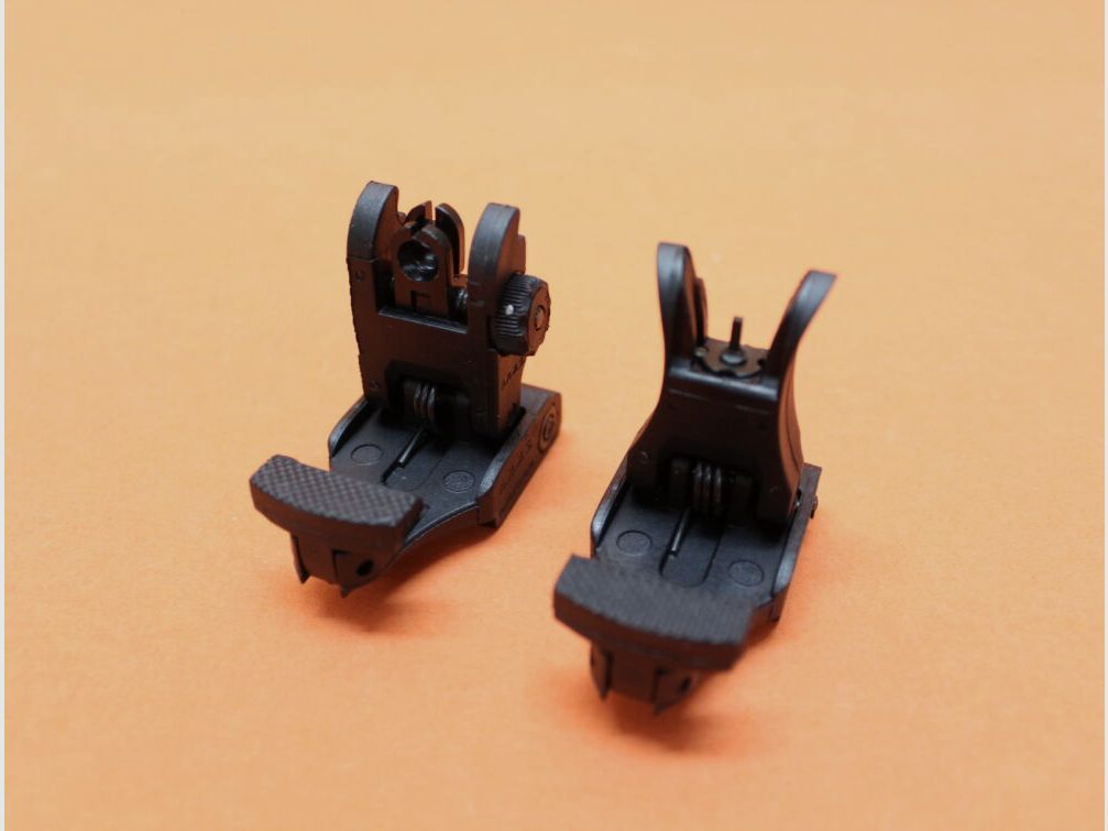 ARMS ARMS® #71L-F Mirino anteriore/posteriore Flip-Up Montaggio per Handguard/ Mirino pieghevole per profilo Picatinny AIRSOFT!
