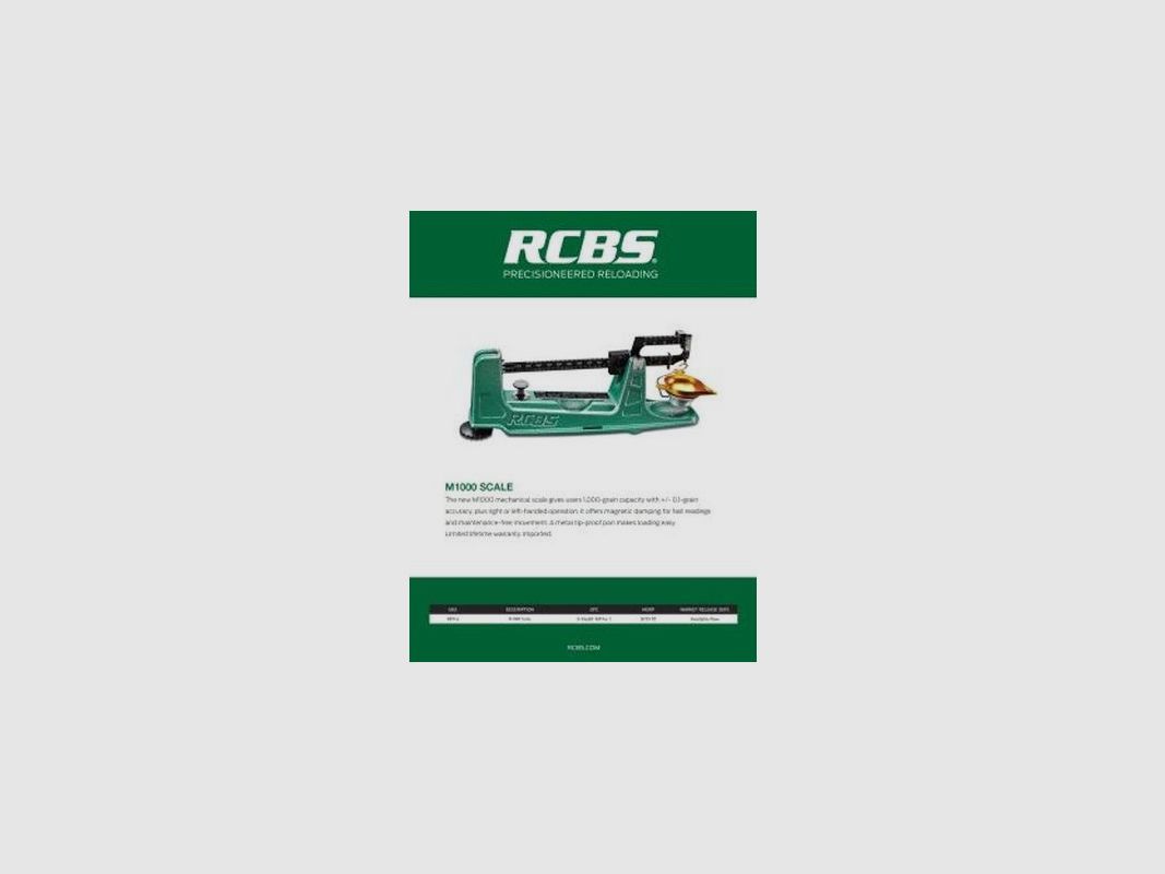 RCBS MECHANISCHE WAAGE M1000, Bild 2 von 2