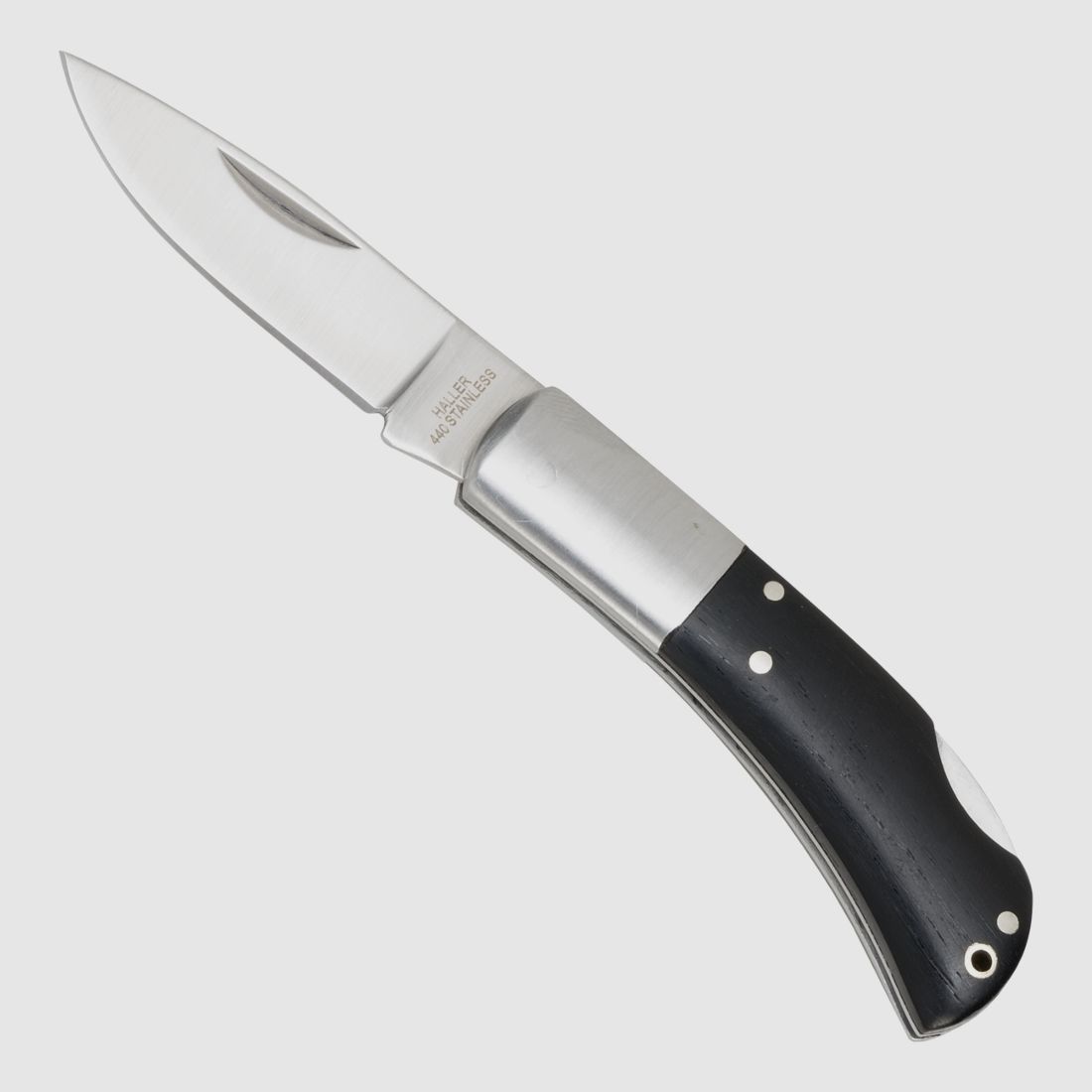 Taschenmesser mit Stahlbacken, Ebenholzgriff Nagelhau 42a konform legal fhren