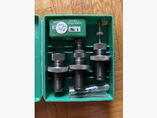 RCBS die set, 3-piece set, .38 Spec., wad cutter, with shell holder