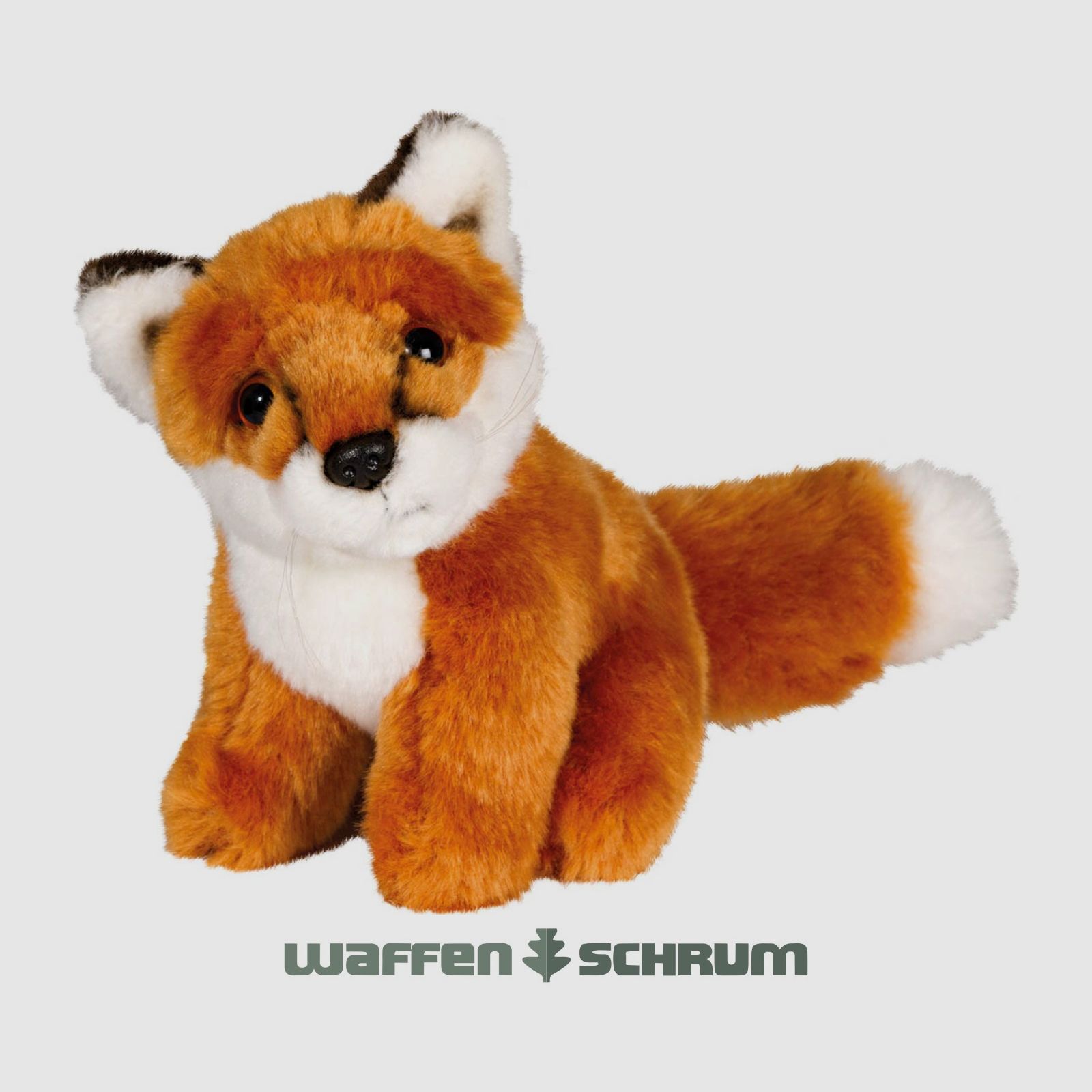 AKAH peluche piccolo volpe seduta arancione