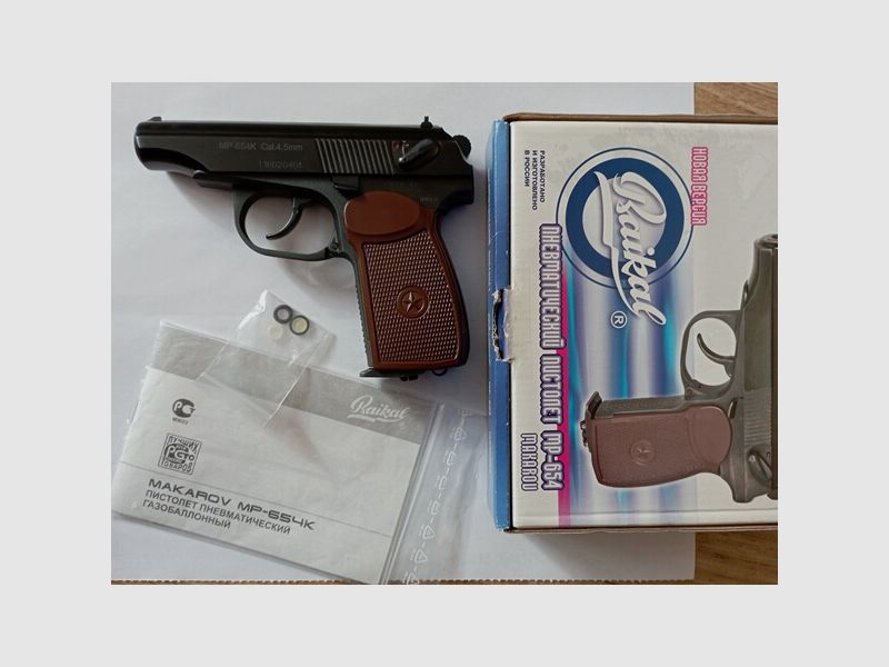 Makarov CO2 Baikal MP-654K (CNC, Vollstahl, brüniert), TOP neuwertig