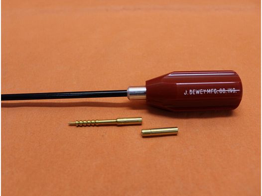 Dewey Dewey cleaning rod (22C-12) .22 - 6.5mm, L=30cm spring steel with nylon coating, ball bearing