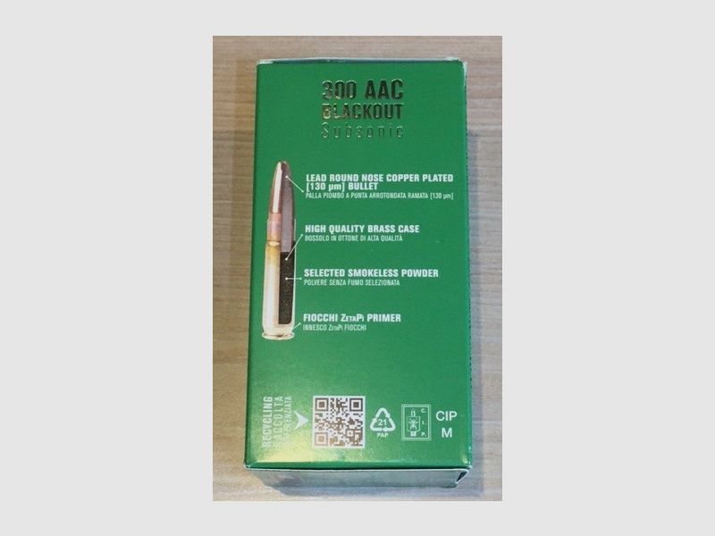 300AAC BLACKOUT SUBSONIC RNCP FIOCCHI 200GR, Bild 2 von 2