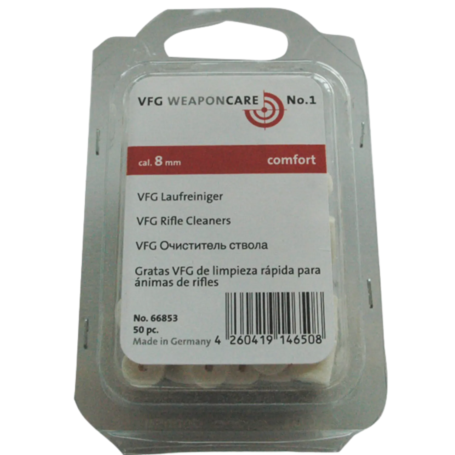 VFG nettoyeur de canon comfort cal. 8mm 50 pièces