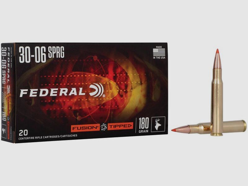 Federal Fusion Tipped .30-06 Springfield 11,7 g / 180GR Jagdmunition – 20 Stück #F3006TFS3