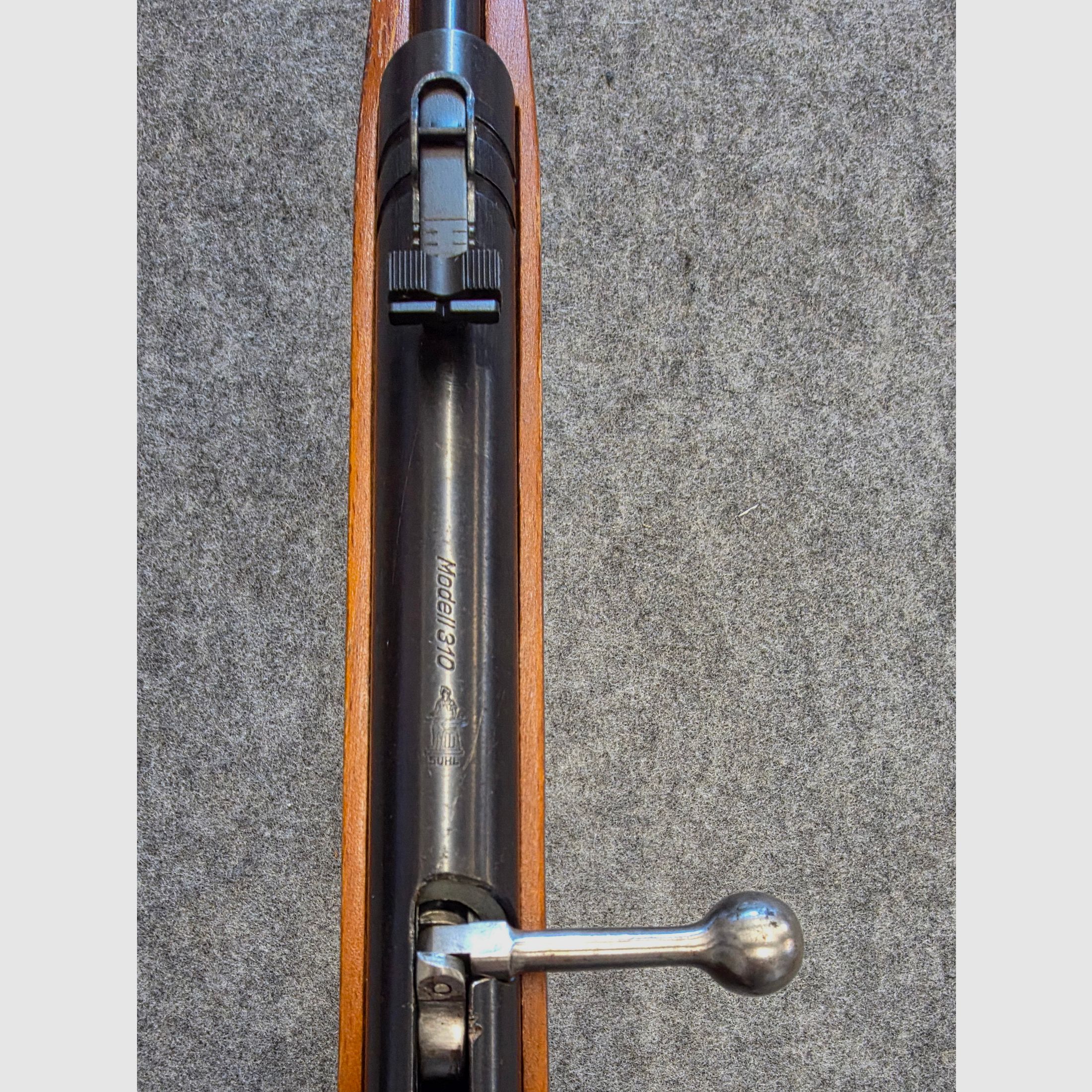 Exécution spéciale avec seulement 2 vis de fixation et longueur normale Haenel 310 avec détente standard, carabine à répétition Kirmes 4,4 mm carabine à air.