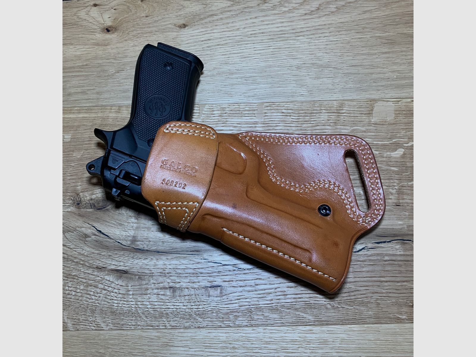 Galco S.O.B. leren holster geschikt voor de Beretta Mod. 92 /92F, ZONDER pistool