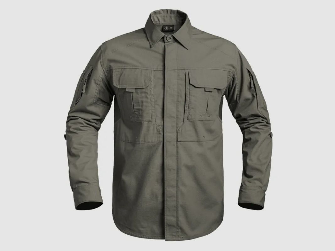 Chemise A10 Equipment Fighter khaki Baumwolle Polyester mit Mesh, Bild 4 von 15
