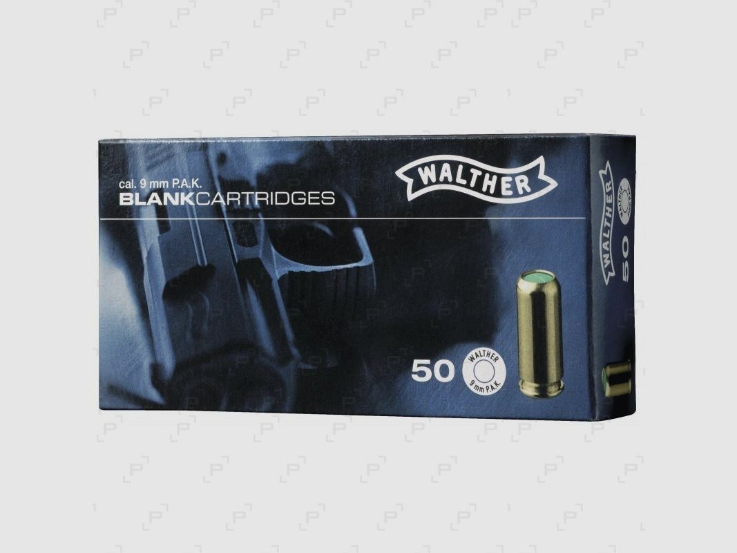 Boite de 50 cartouches à blanc WALTHER calibre 9 mm PAK