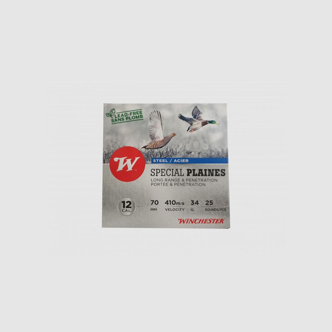 WINCHESTER 12/70 34G 3,3 MM SPECIAL PLAINES STEEL S3 25 PZ